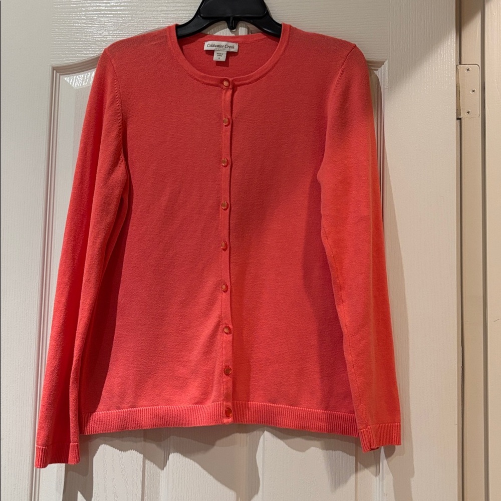 ColdWater Creek Vibrant Coral Sweater